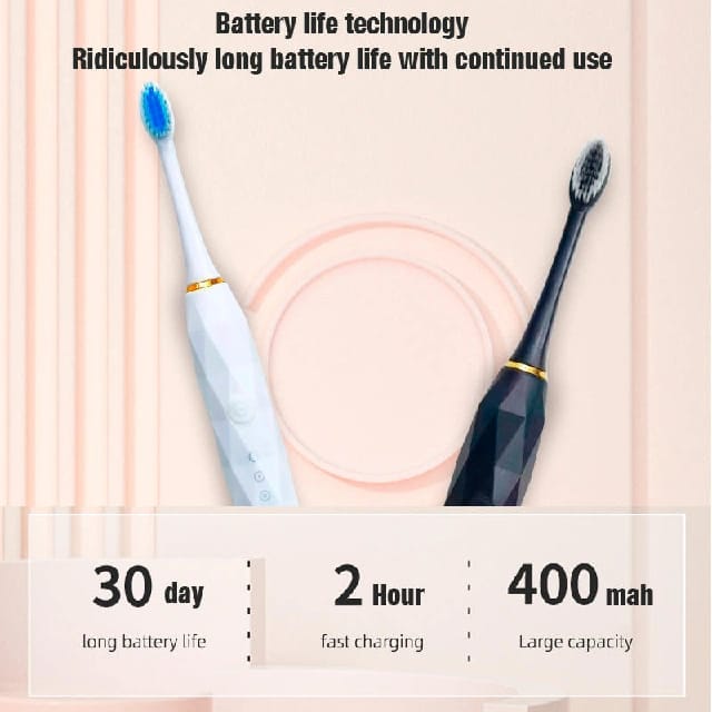 Prime Picks Premium X-9 Sonic Electric Toothbrush with 8 Replacement Brush Head | IPX7 Waterproof Brush | Upgraded 6 Cleaning Modes , Smart Timer, Fast Charging, 30-Day Battery Life | Rechargeable Toothbrush | DuPont Bristles Brush - image 5