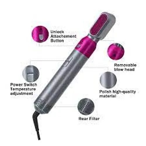 Prime Picks 5 in 1 Electric Hair Brush Negative Ion Hair Dryer Comb Hair Styler Hair Brush Hair Dryer Salon Curling Iron - image 4