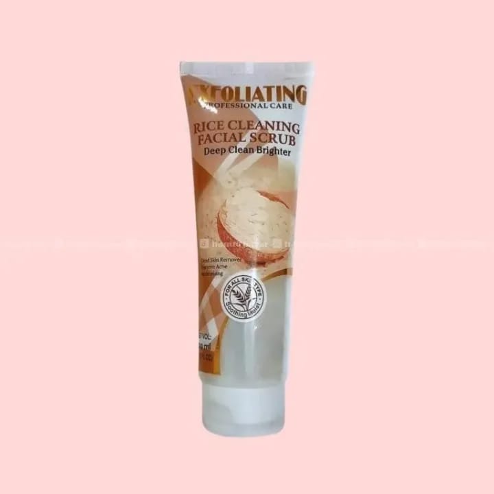 Rice Cleansing Facial Scrub For Deep Clean Brighter Acne Free Skin 120ml | Exfloaing Proffessional Care Dead Skin Remover | Acne Remover Facial Scrub - image 3