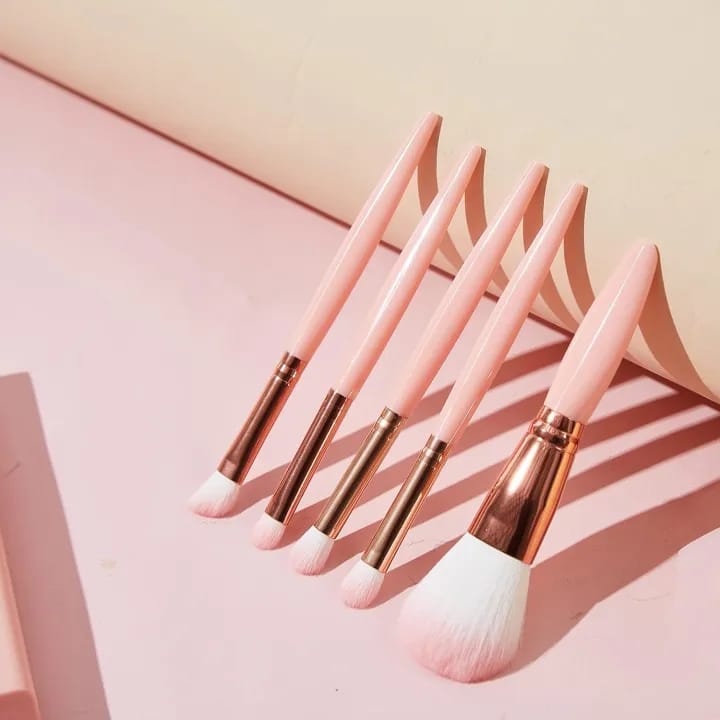 Prime Picks Premium Travel Makeup Brushes Set with Case and Mirror | Professional Mini Portable Makeup Brush Kit 5pcs | Premium Synthetic Soft Foundation | Eyeshadow | Concealer | Powder | Blending Cosmetic Tools - image 4