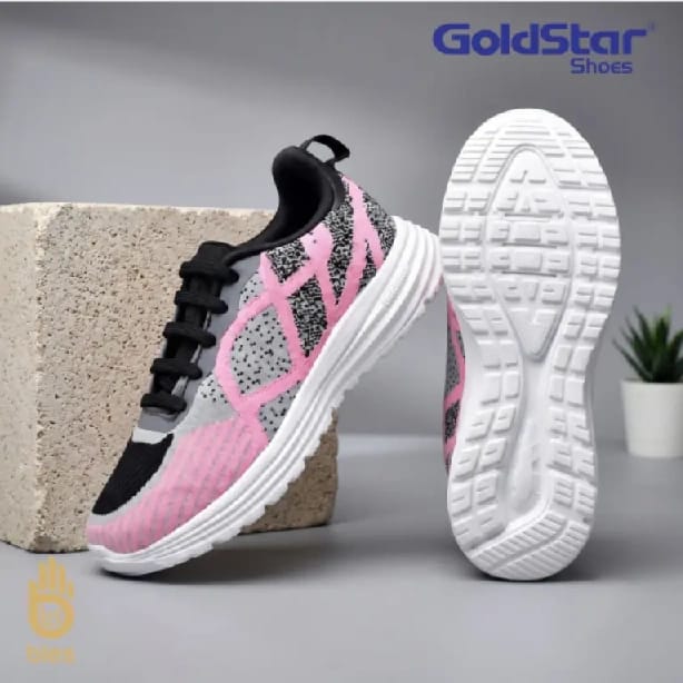 Goldstar Alba 06 Women’S Running Shoes Black Pink Lightweight Sneakers - image 1