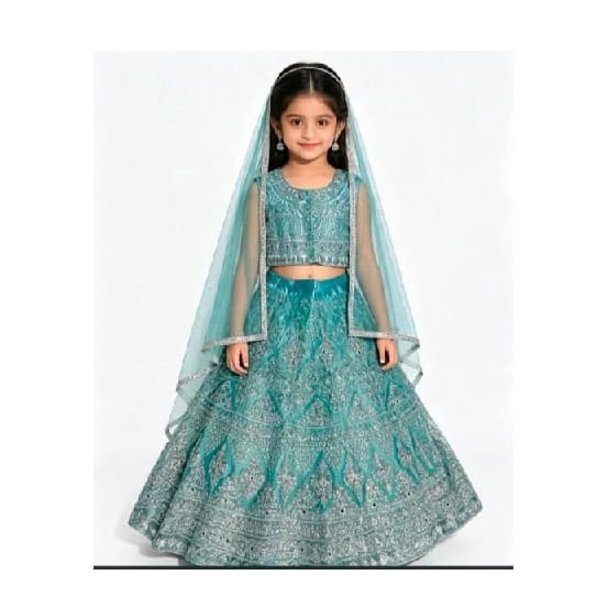 Baby Girl Lehenga Choli Dupatta Set Full Stitched - image 2