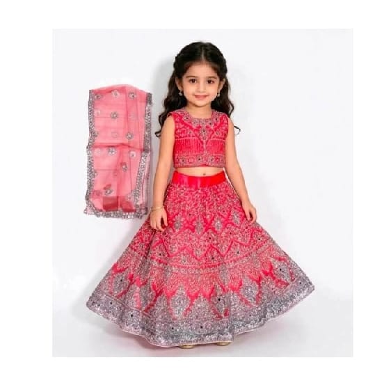 Baby Girl Lehenga Choli Dupatta Set Full Stitched - image 4