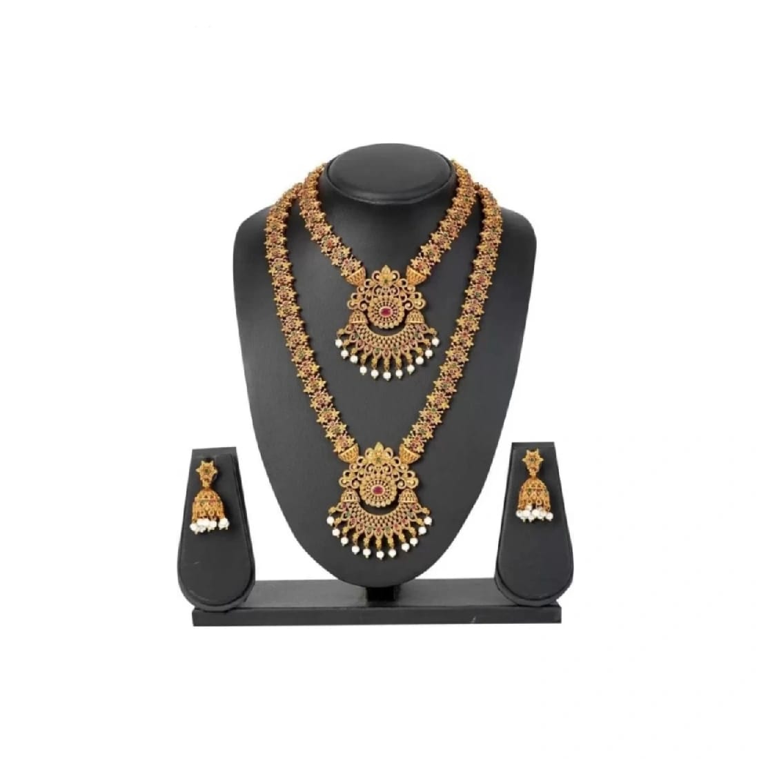 Brash Temple Gold Jewellery Set - image 1