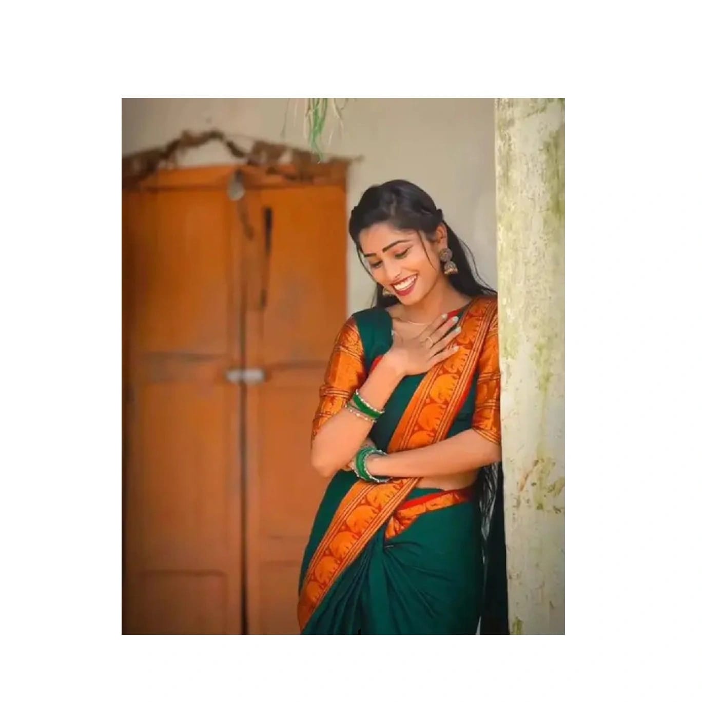 Pthani Cotton Silk Saree With Blouse Women'S Traditional Indian Dress In Assorted Colors - image 2