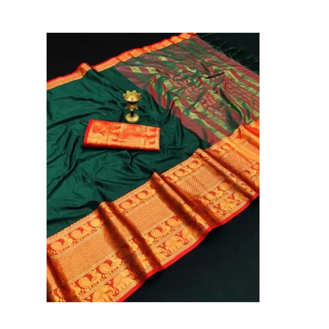 Pthani Cotton Silk Saree With Blouse Women'S Traditional Indian Dress In Assorted Colors - image 4