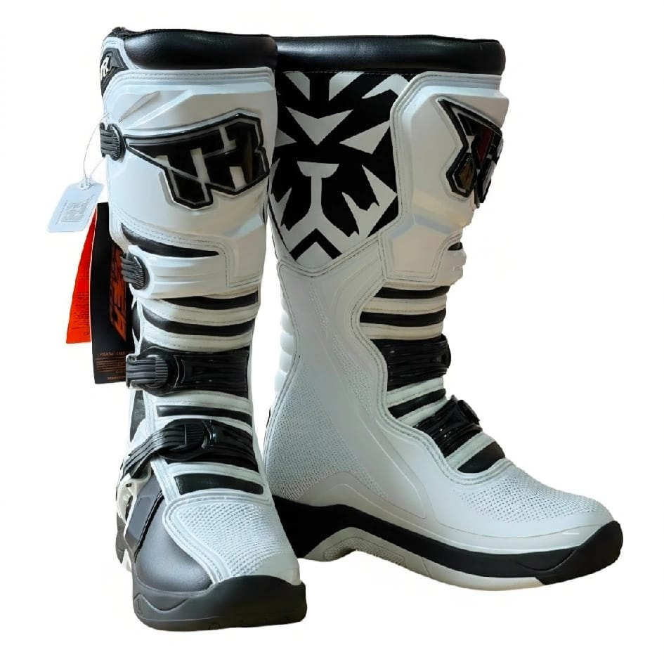 Tiger T3 MX Motorcycle Riding Boots - White