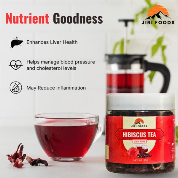 Jiri Foods Hibiscus Tea 100% Pure 35g - image 3