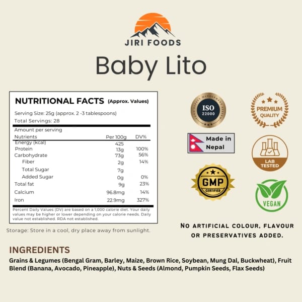 Jiri Foods Baby Lito 700g - Natural Premium Porridge - image 3