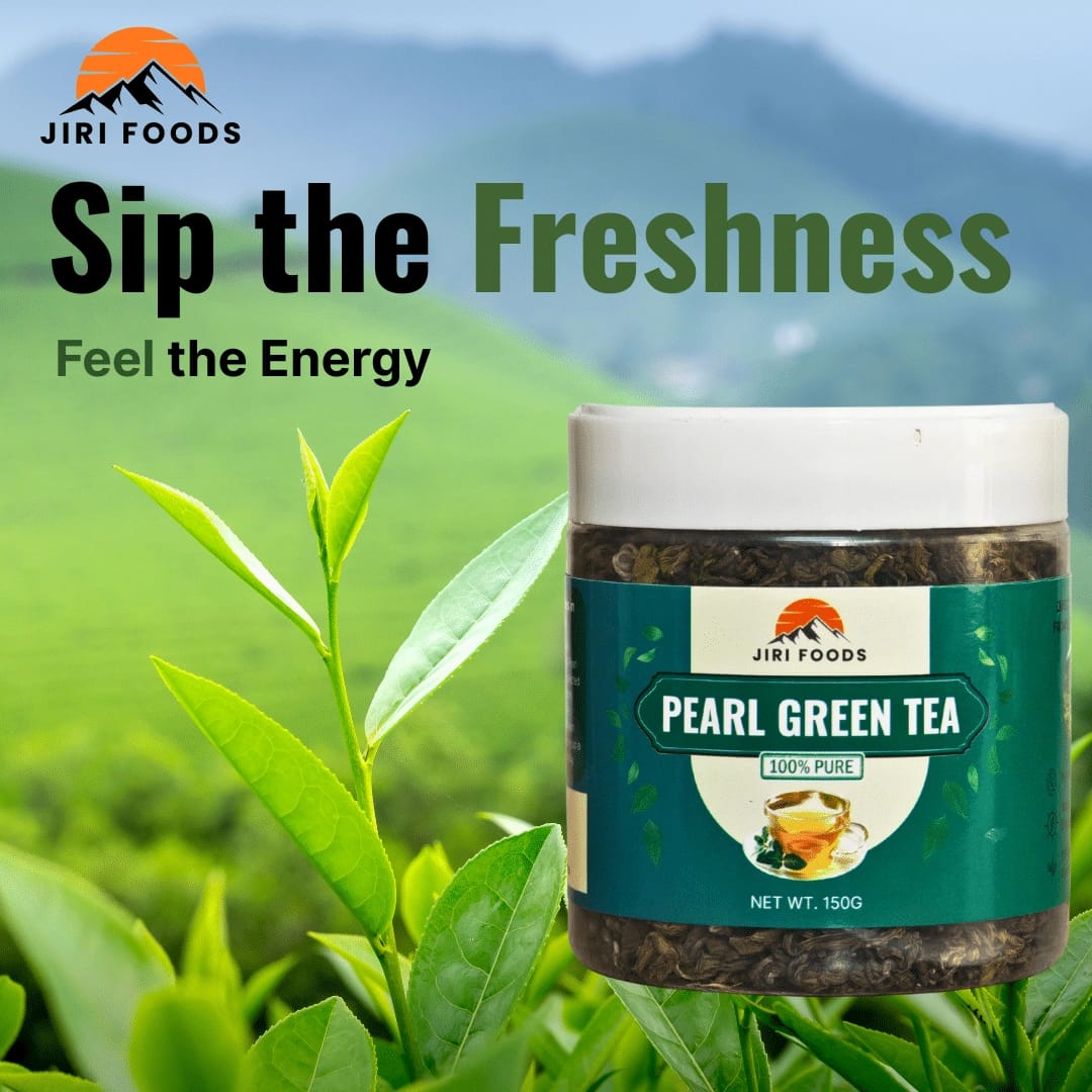 Jiri Foods Pearl Green Tea 100% Natural - image 3