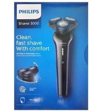 Philips Shaver Series 3000 Black Blue S3608/10 W/ SmartPower Control (Cordless Shaver, Showerproof) - image 2