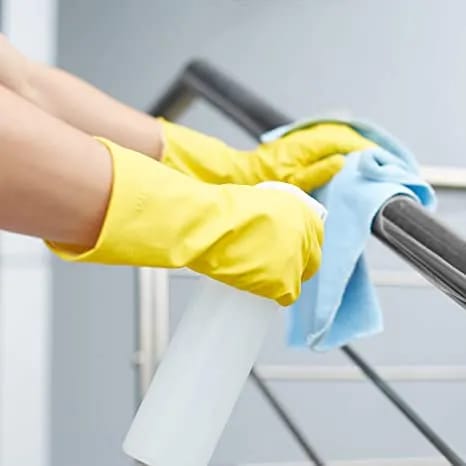 Professional Reusable Rubber Gloves - Large, Yellow - image 2