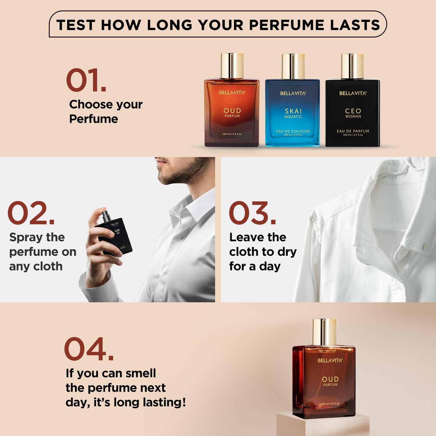 Bella Vita Oud Parfum | Long Lasting Perfume For Man And Women | EDP 100ml - image 4