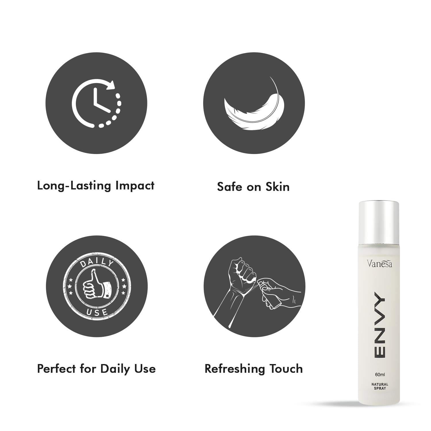 ENVY Perfume For Women By Vanesa 60ml | Eau De Parfum Long Lasting Fragrance - image 5