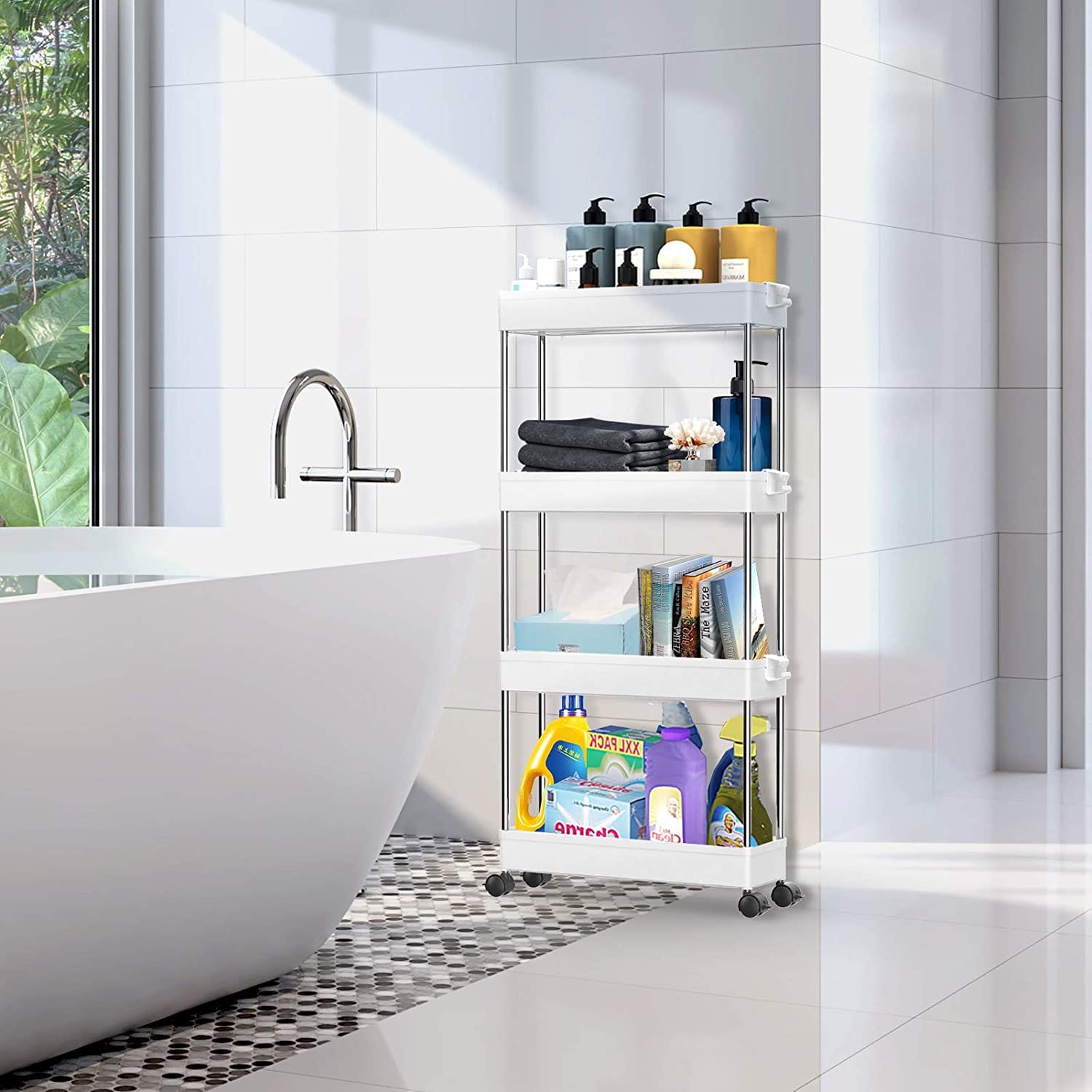 3 Tier Slim Space Saver Storage Shelf - image 3