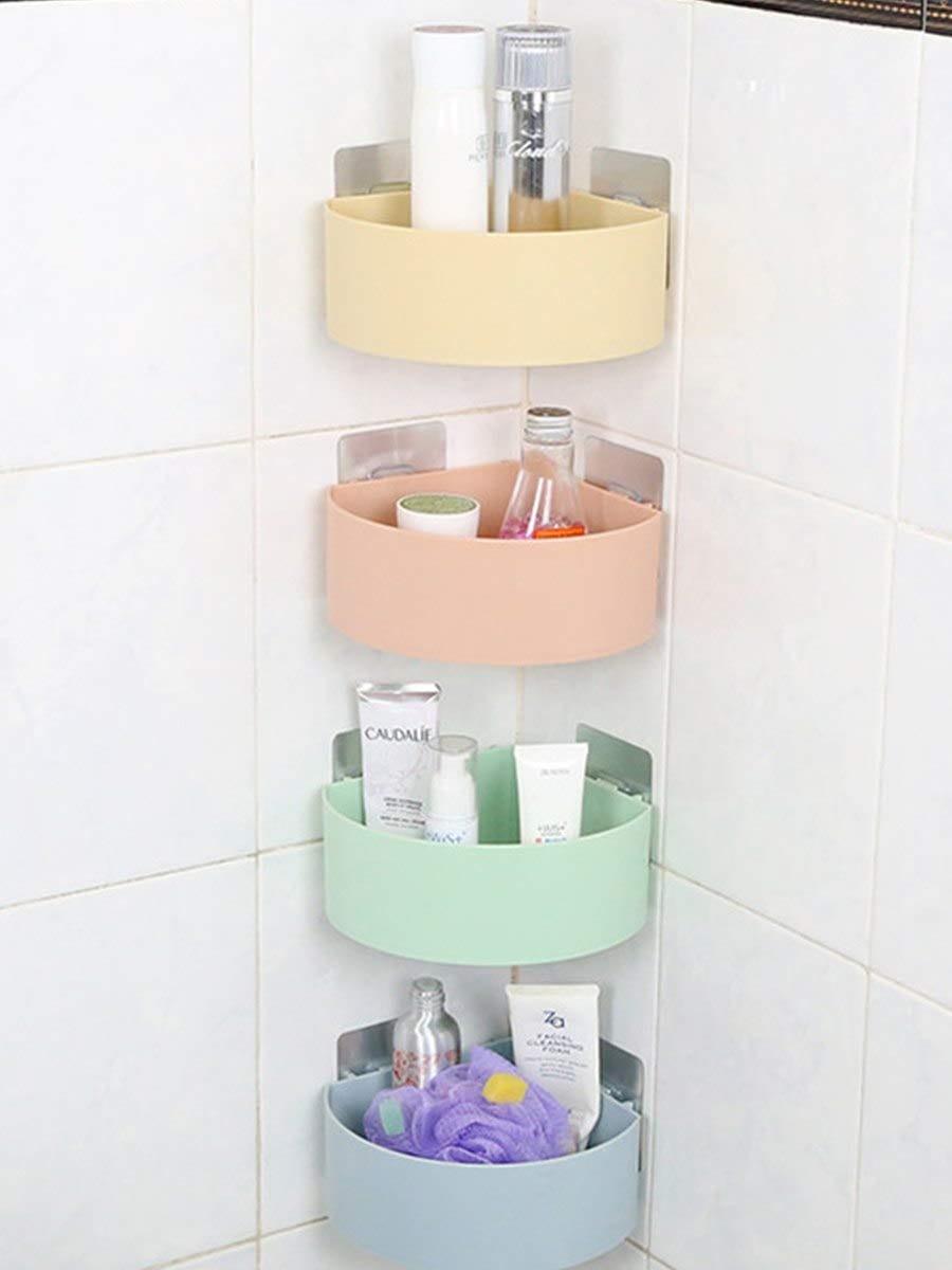 1 Piece Holder Corner Storage Rack Shampoo Organizer Bathroom Shelf - image 1