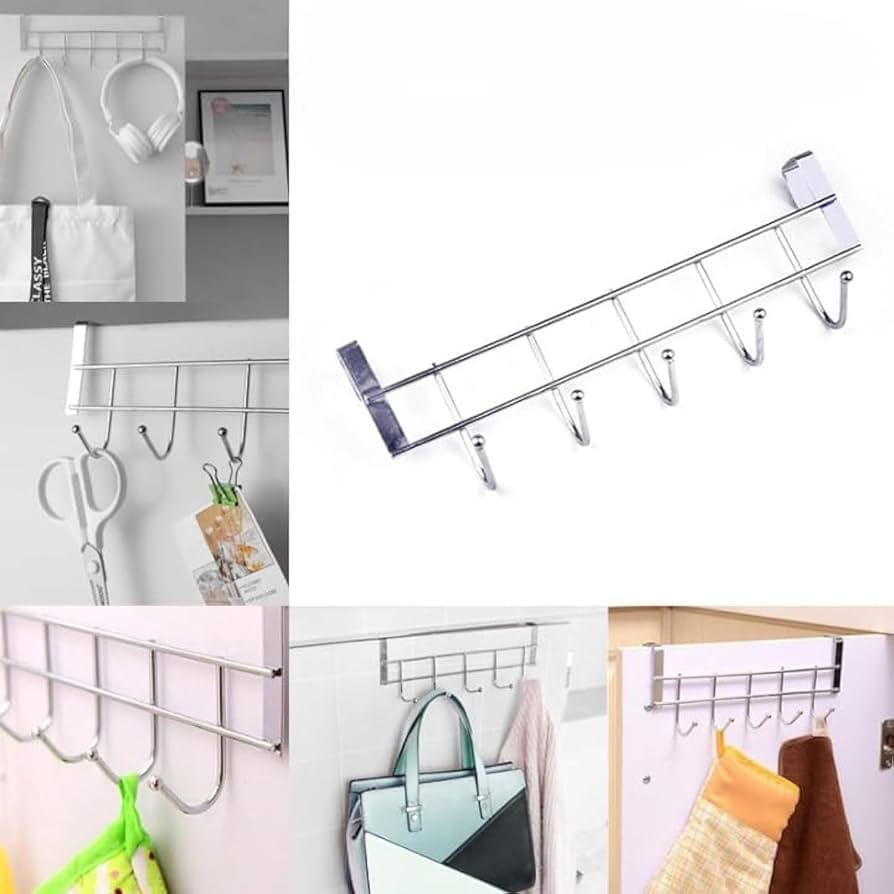 Multifunctional Over The Cabinet Hanger With 5 Hooks - image 4