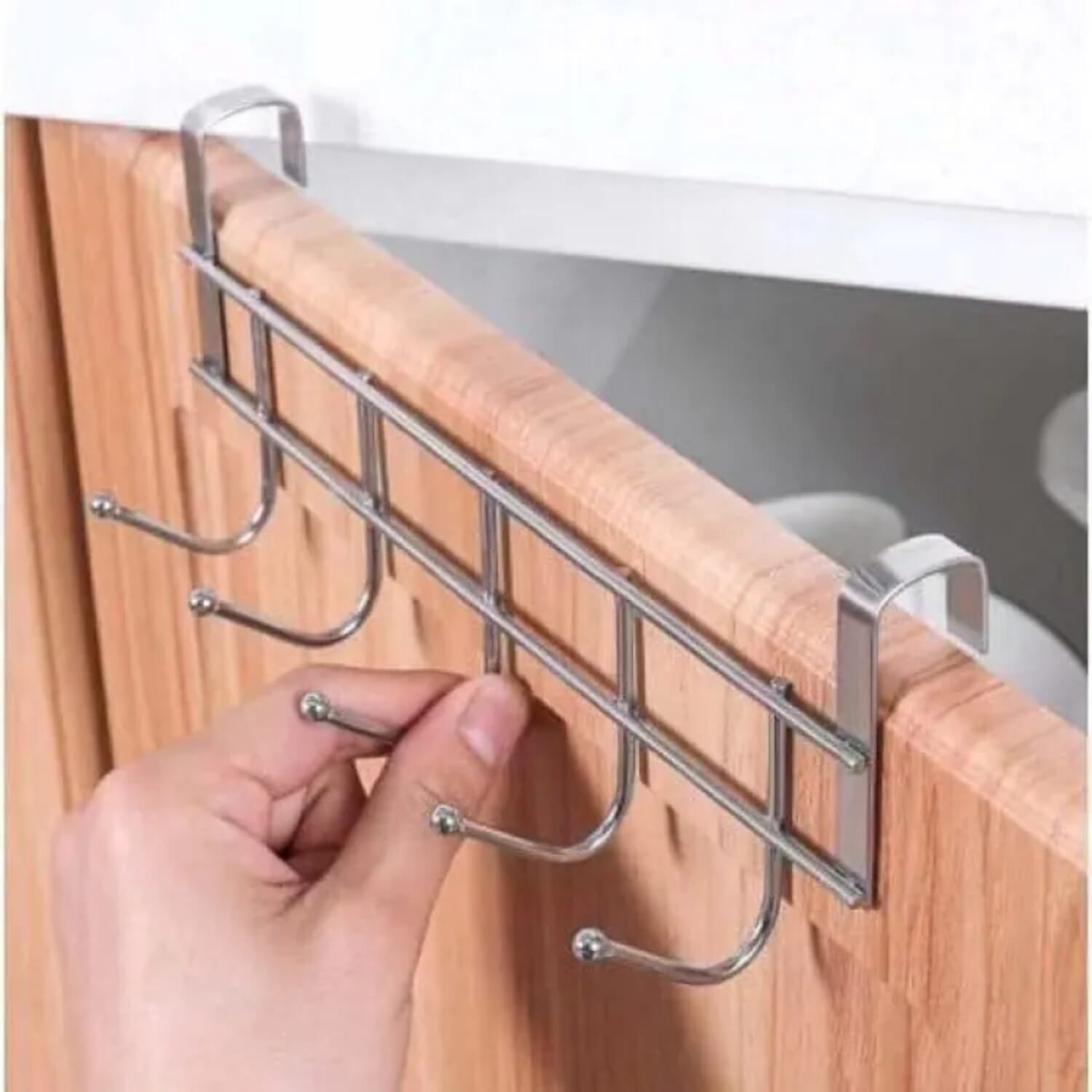 Multifunctional Over The Cabinet Hanger With 5 Hooks - image 2