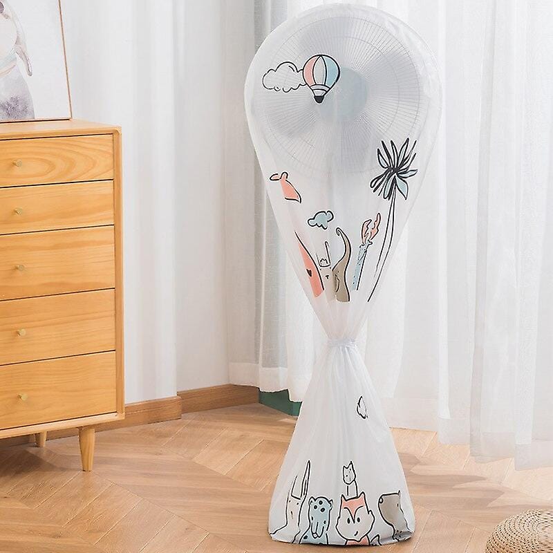 Full Body Round Electric Fan Dust Proof Cover Lace Up Design Comfortable Touch Electric Fan Cover - image 3