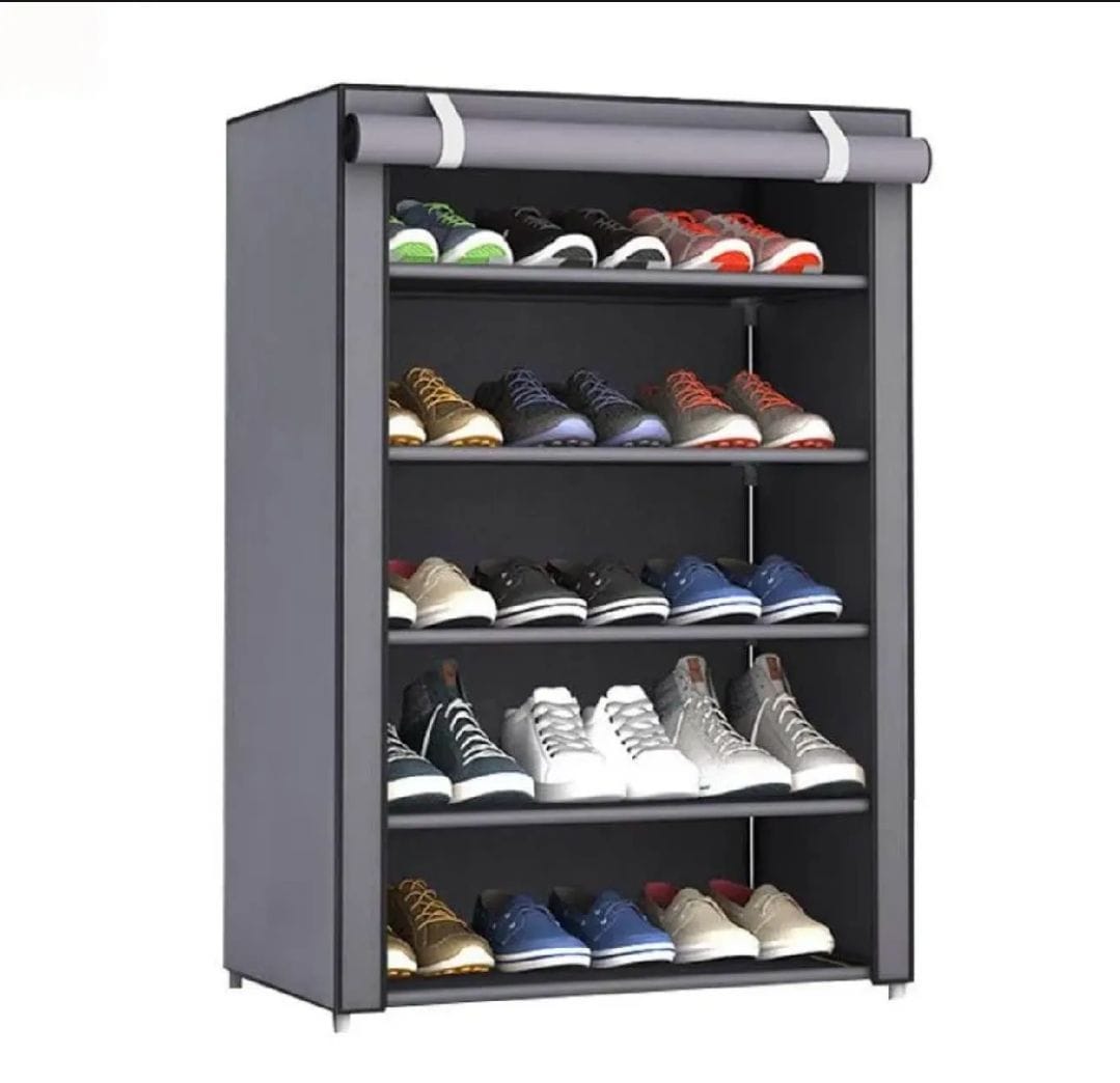 Shoe Cabinet 4 Layer 5 Layer 6 layer 7 layer Shoe Rack Organiser(With Cloth) - Multi-Layered Easy To Install And Portable Shoe Rack | - image 4