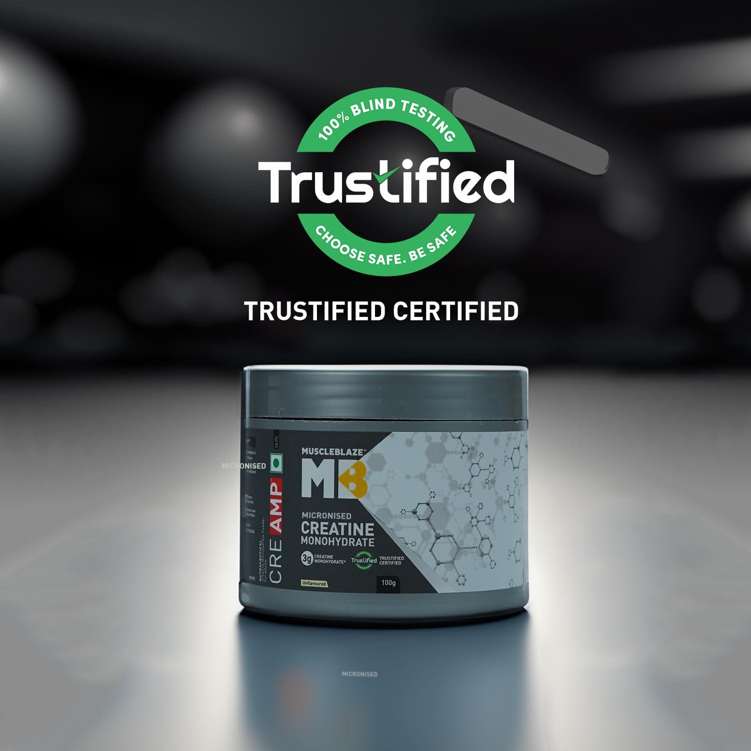 MuscleBlaze Creatine Monohydrate 100g 32 Servings with CREAMP Micronized Powder for Muscle Building - image 3