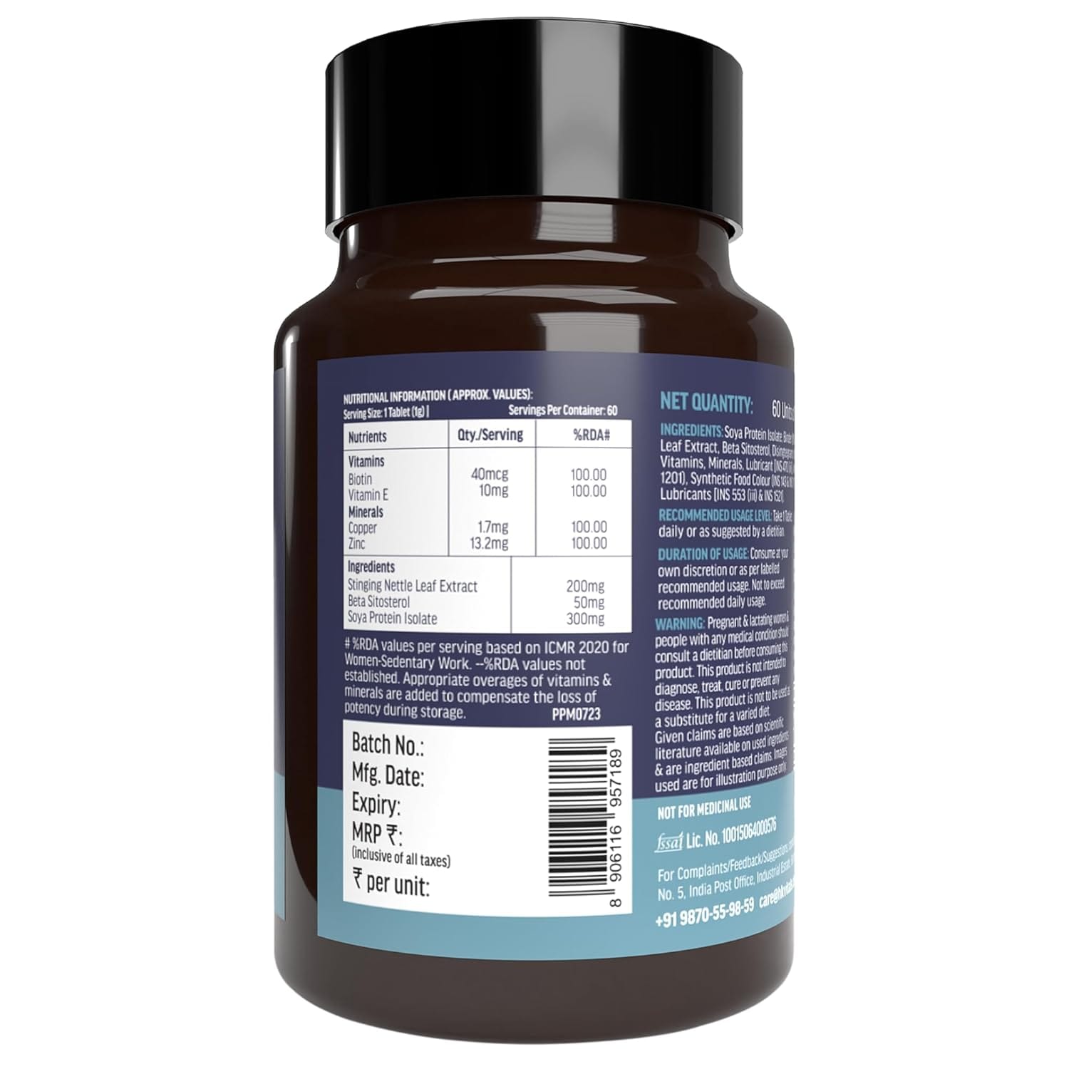 HealthKart DHT Blocker with Biotin 60 capsules Helps Reduce Hair Fall & Stimulates Hair Growth - image 5
