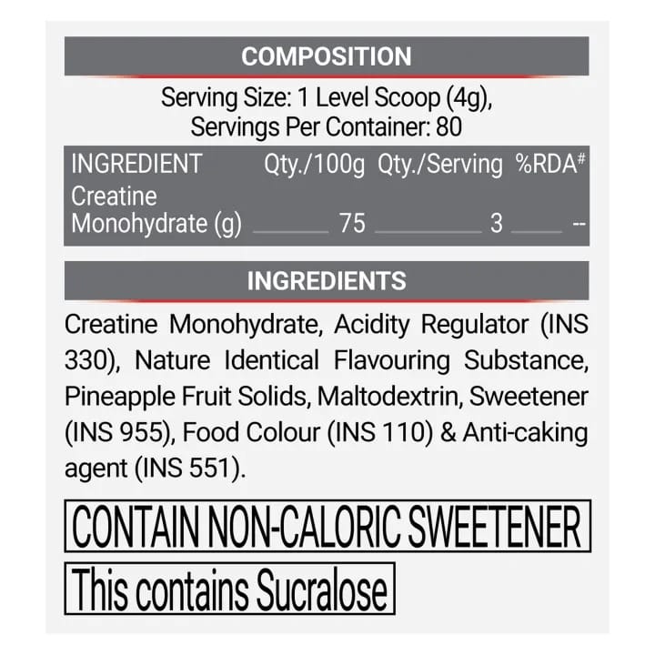 MuscleBlaze Creatine Monohydrate 320 Grams Orange Flavor With CREAMP Micronized Powder For Muscle Building - image 4