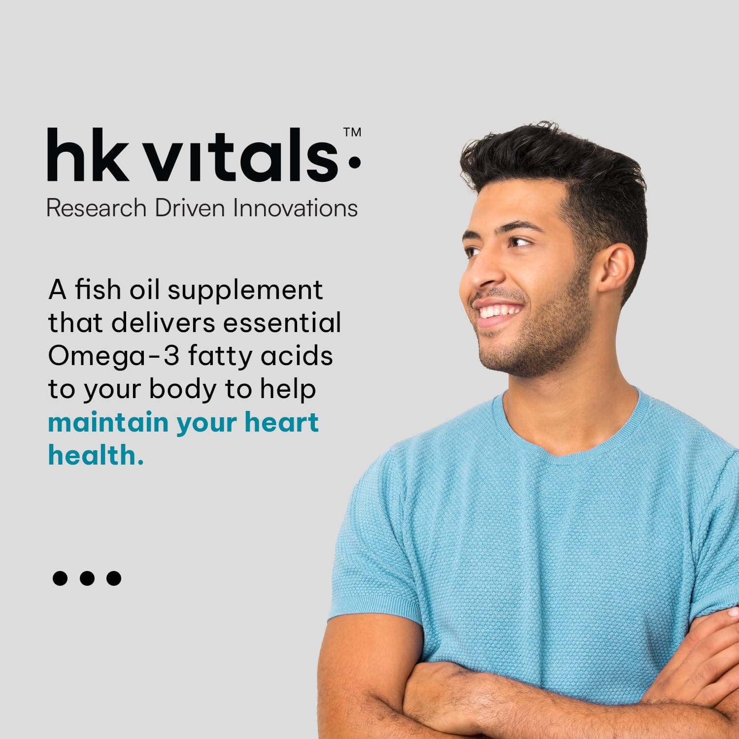 HK Vitals Fish Oil 1000mg Omega 3 60 capsules with 180mg EPA & 120mg DHA For Brain Heart Eyes and Joints Health - image 5