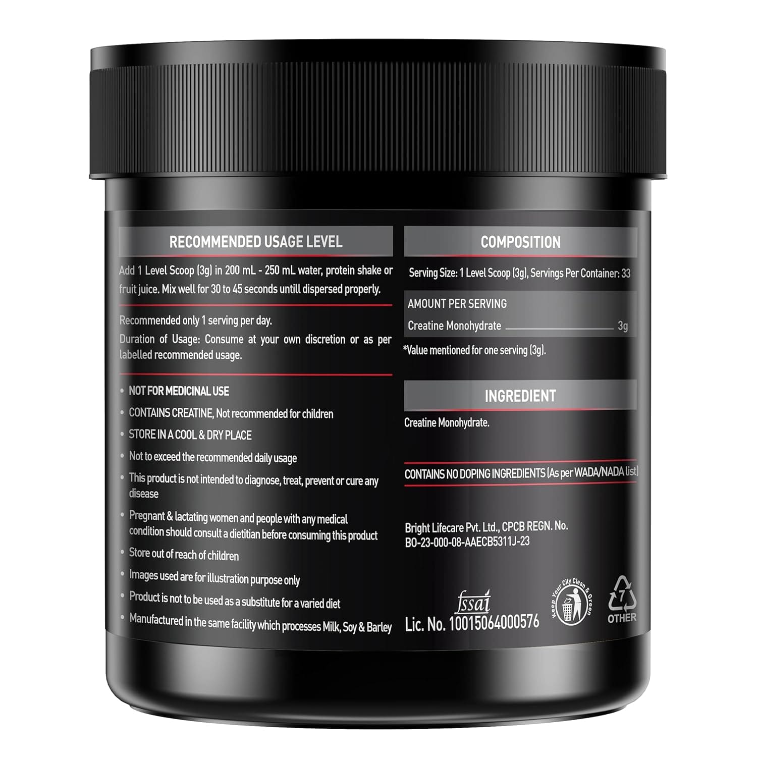 MuscleBlaze Micronized Creatine Monohydrate 100g 33 Servings for Muscle Gain and Strength - image 2