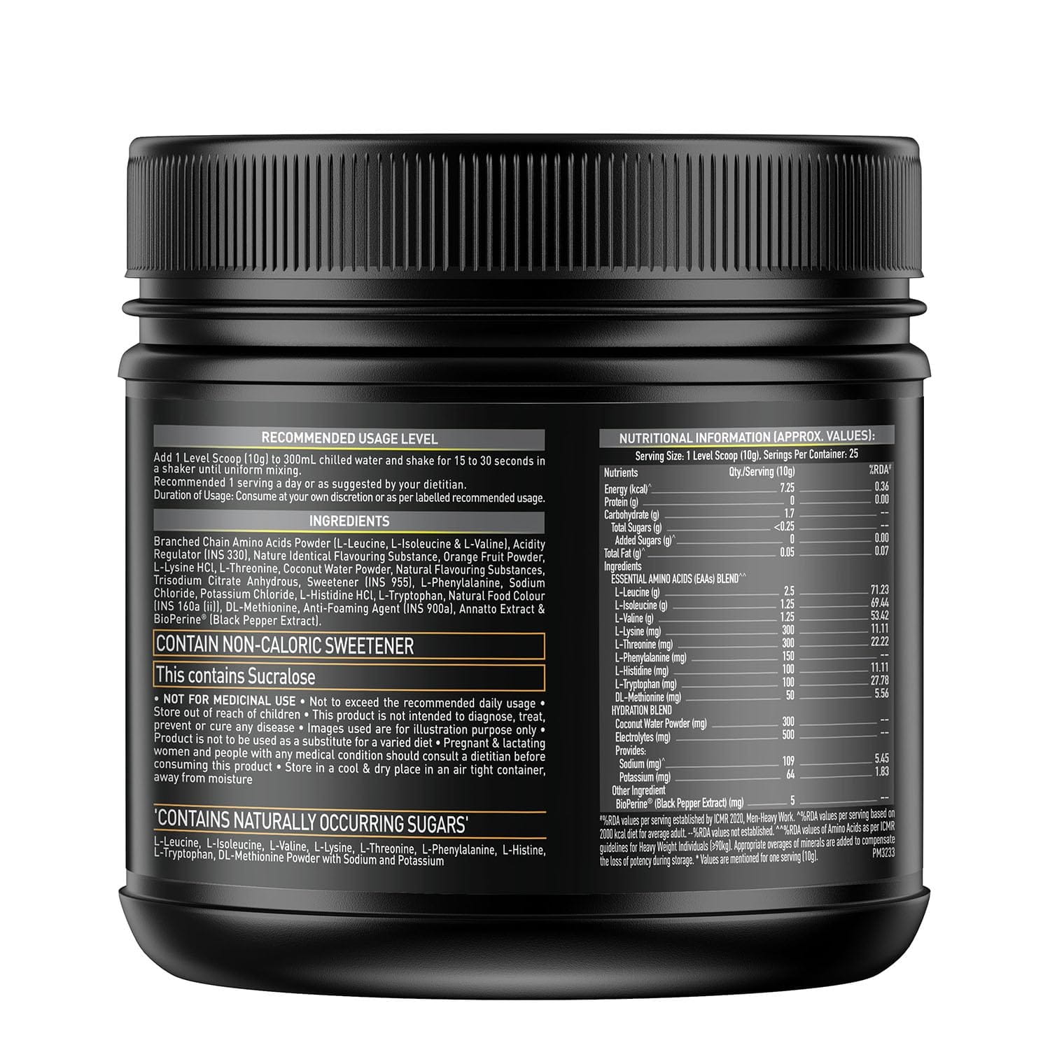 MuscleBlaze EAA 6000mg 250g Lemonade Flavor with 300mg Coconut Water and 500mg Electrolytes - image 2
