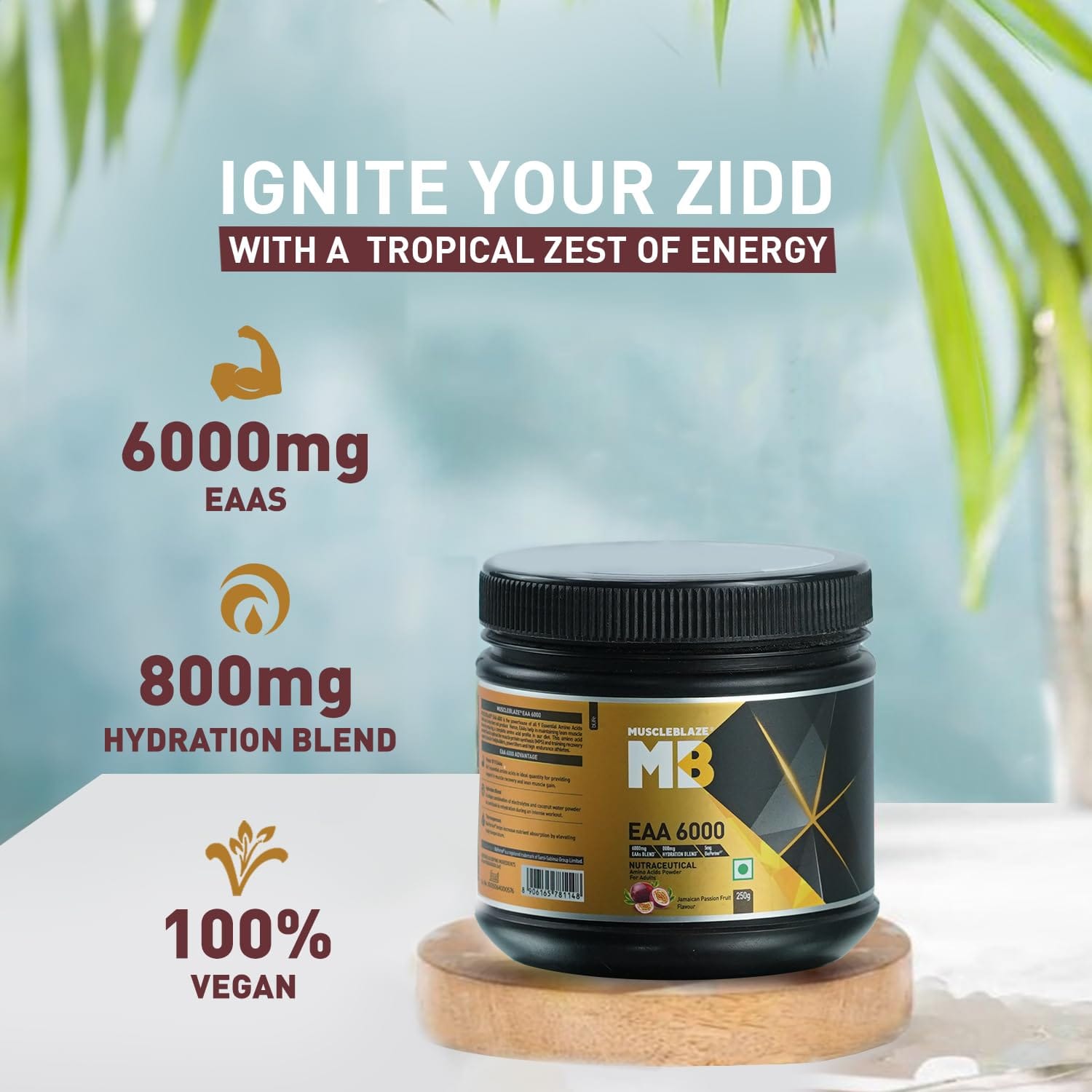 MuscleBlaze EAA 6000mg 250g Lemonade Flavor with 300mg Coconut Water and 500mg Electrolytes - image 3
