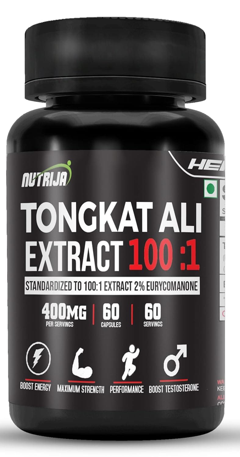 MB Nutrija Tongkat Ali Longjack 100:1 Extract 400mg 60 capsules Capsules | Standardized to 100:1 with active 1% Eurycomanone - image 1