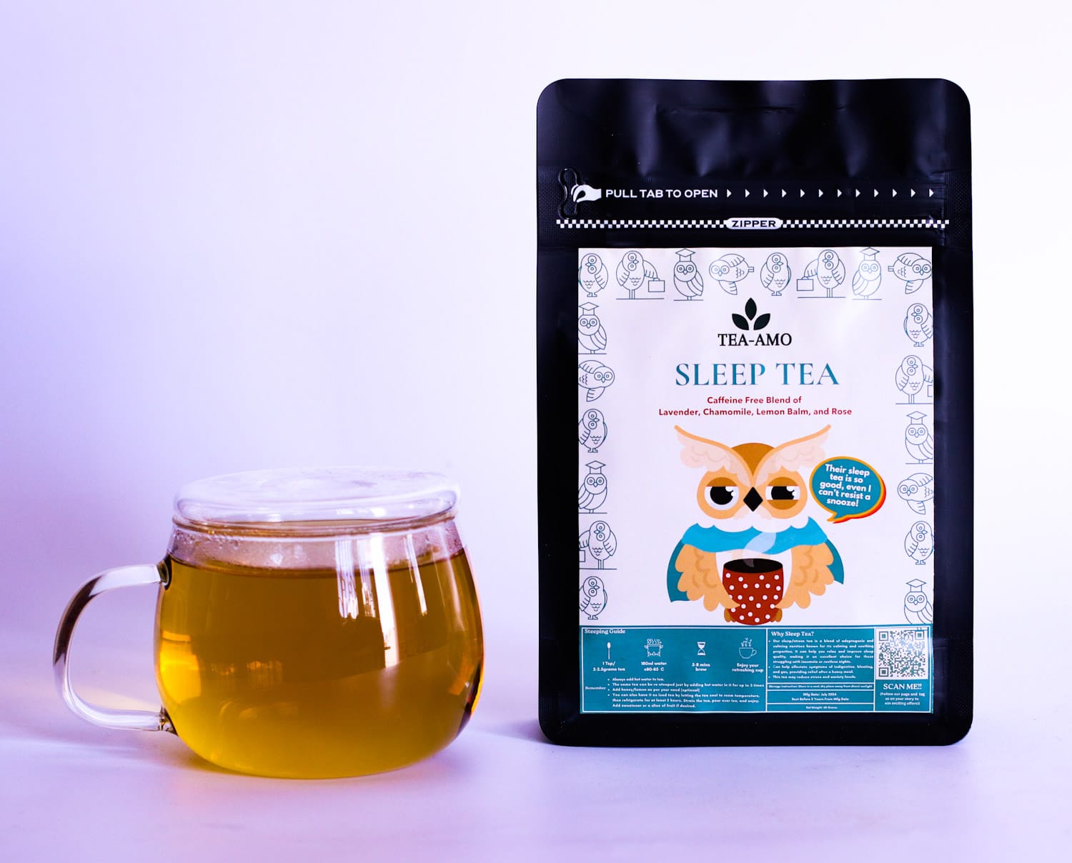 Sleep Tea / Stress Tea Of 40 Grams : Tea For Anxiety / Insomnia By Tea Amo Nepal; Chamomile Rose Lavender Lemon Balm Tea - image 2