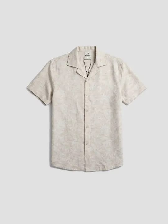 Neboer Men's Cotton Floral Print Shirt / Premium Short Sleeve Cuban Collar Summer Shirt For Men/ Cotton shirt for men - image 1