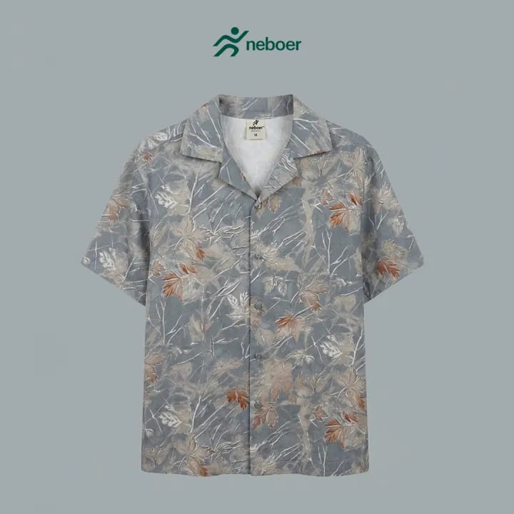 Neboer Men's Cotton Floral Print Shirt | Premium Summer Floral Shirt For Men/ cotton shirt for men