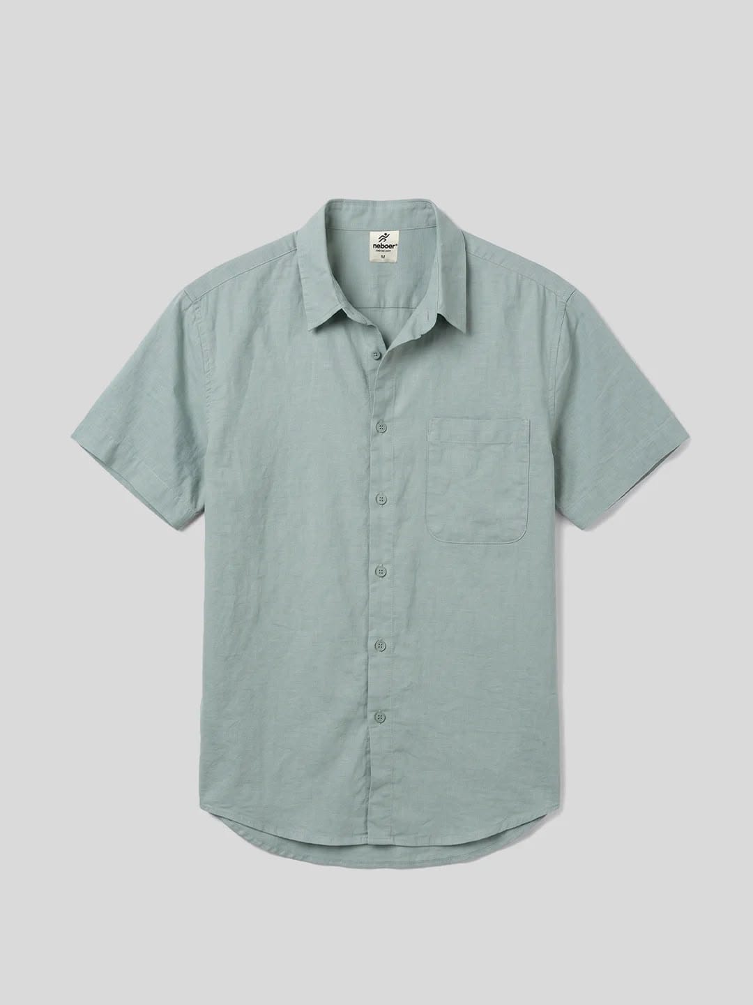 Neboer Men'S Premium Linen Short Sleeve Button-Down Shirt | Breathable Casual Summer Wear For Men | Linen Shirt For Men - image 1