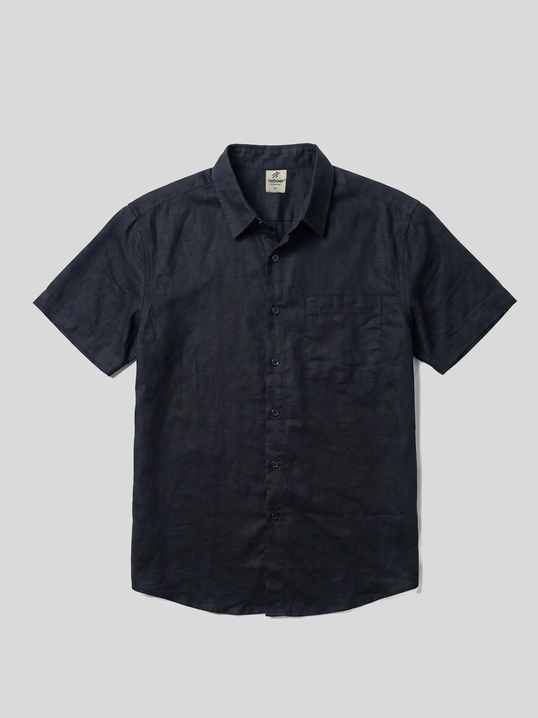 Neboer Men'S Premium Linen Short Sleeve Button-Down Shirt | Breathable Casual Summer Wear For Men | Linen Shirt For Men - image 2