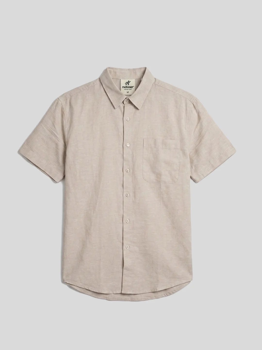 Neboer Men'S Premium Linen Short Sleeve Button-Down Shirt | Breathable Casual Summer Wear For Men / Linen Shirt For Men - image 1