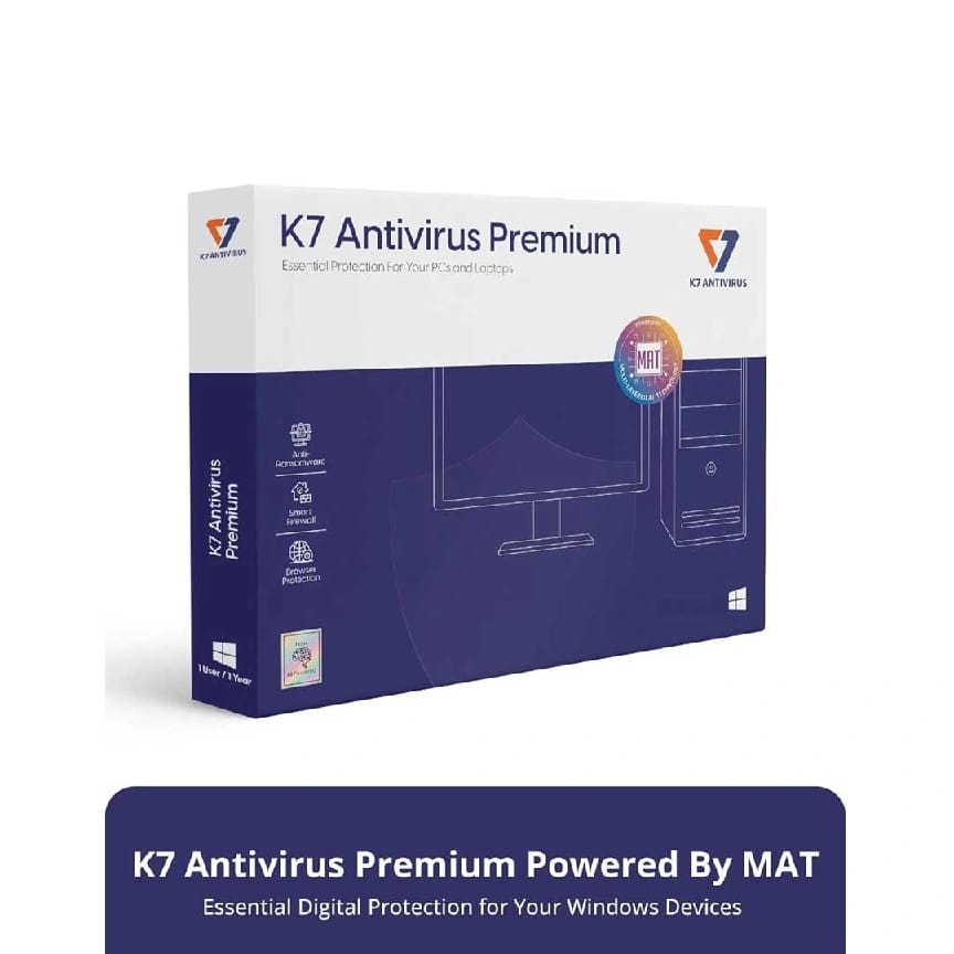 K7 Antivirus Premium | 1 User,1 Year | Internet Protection, Threat Protection - image 1