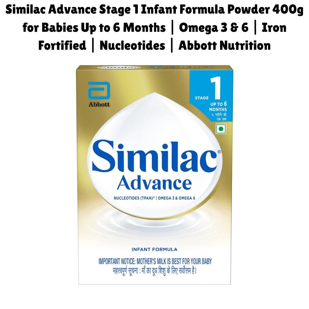 Similac Advance Stage 1 Infant Formula Powder 400g For Babies Up To 6 Months ( Combo Offer Pack 3Pcs * 400g ) | Omega 3 & 6 | Iron Fortified | Nucleotides | Abbott Nutrition - image 5