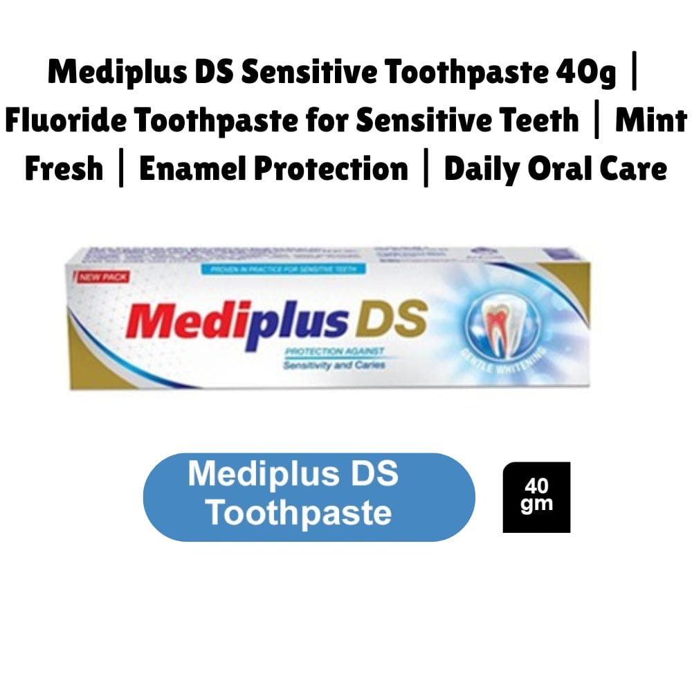 Mediplus DS Sensitive Toothpaste 40g ( Pack Of 2 ) | Fluoride Toothpaste For Sensitive Teeth | Mint Fresh | Enamel Protection | Daily Oral Care - image 2