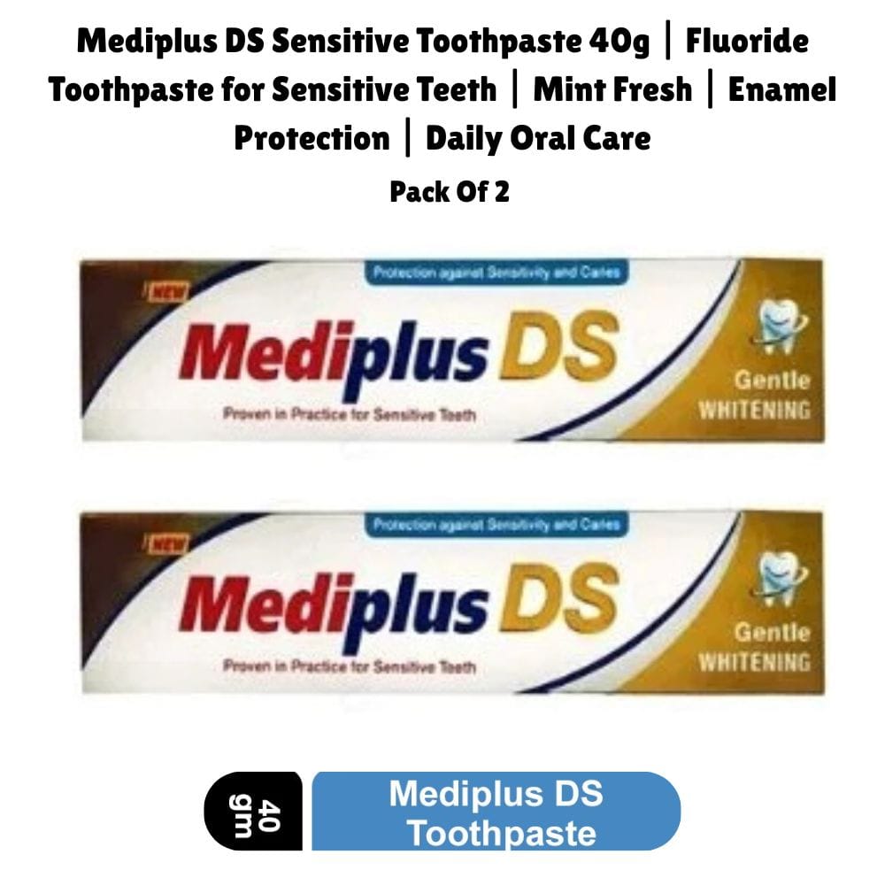 Mediplus DS Sensitive Toothpaste 40g ( Pack Of 2 ) | Fluoride Toothpaste For Sensitive Teeth | Mint Fresh | Enamel Protection | Daily Oral Care - image 1