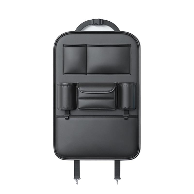 Car Back Seat Organizer with Tissue Holder | Multi-Pocket Hanging Storage Bag | PU Leather Rear Seat Organizer for Tablets, Bottles, Umbrellas & Travel Essentials - 052248 - image 1