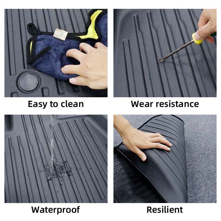 Trunk Cargo Car Mat/Carpet | Heavy-Duty Waterproof TPE Boot Liner | Toyota Land Cruiser Prado KDJ150R | All-Weather Anti-Slip Rear Cargo Floor Protector with Raised Edges - 052227KDJ - image 5