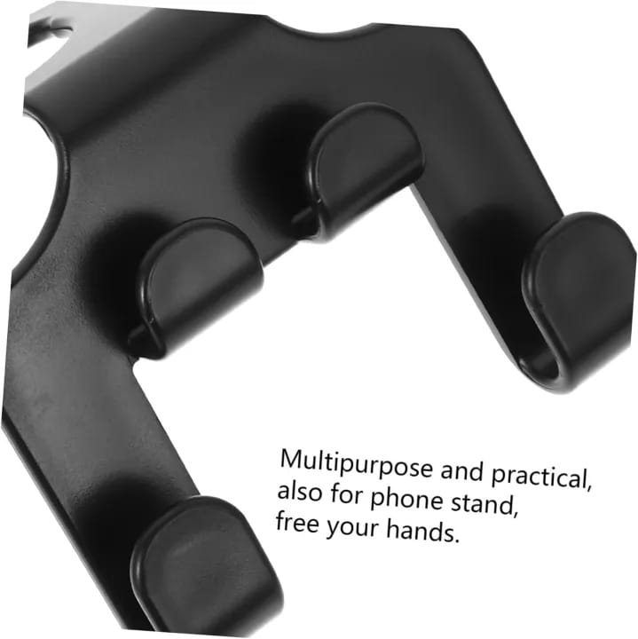 Car Seat Headrest Hook with Phone Holder | Universal Back Seat Organizer Hanger for Grocery Bags, Handbags, Clothes & Mobile Phone Mount - 052290 - image 3