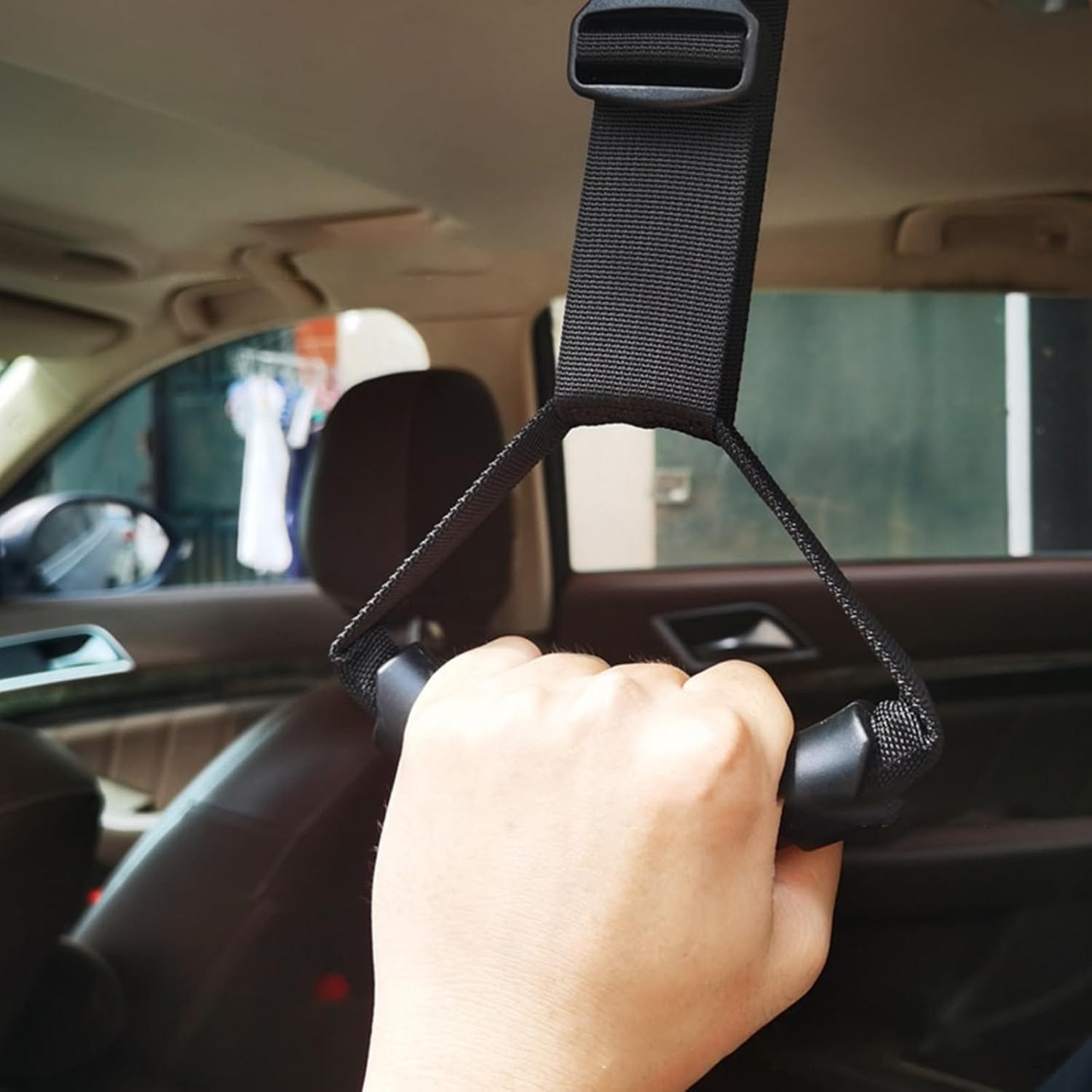 Universal Car Assist Handle | Portable Vehicle Support Handle with Adjustable Strap & Non-Slip Grip | Car Door Standing Aid for Safe Travel - 052291 - image 2