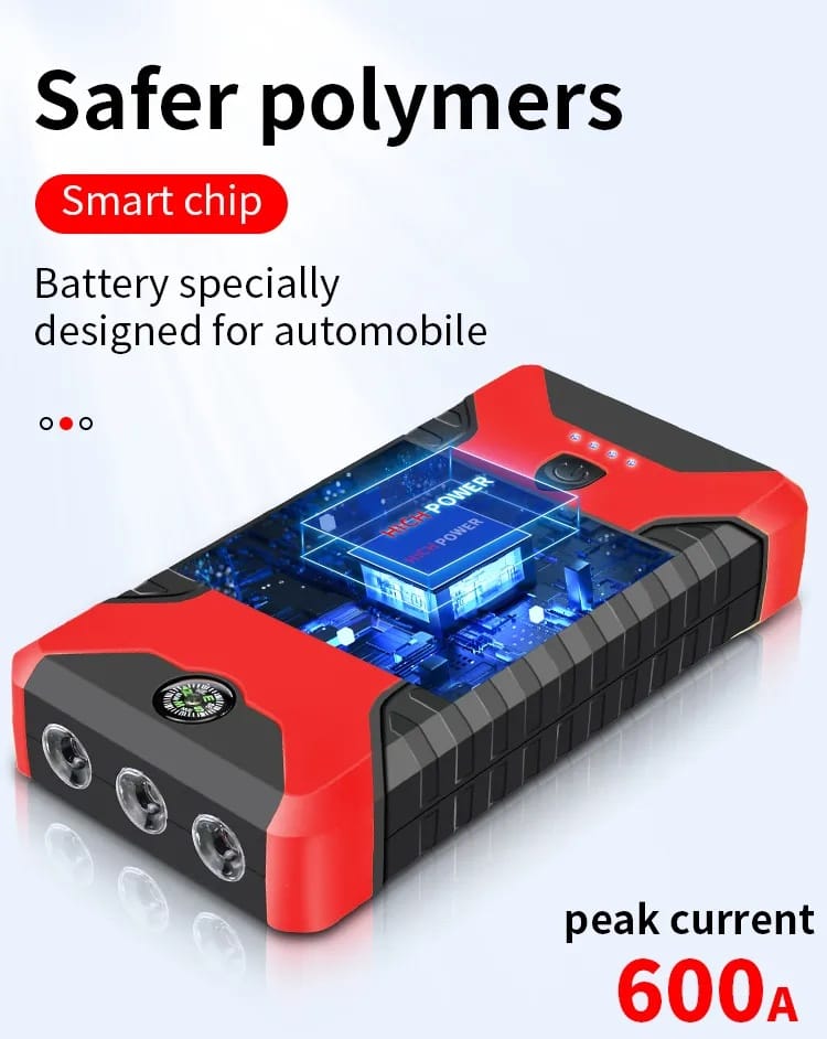 99800mAh 12V High-Power Multi-Function Jump Starter | Car Jumper | Car Powerbank | Car Tyre Air Pump | Starter | Booster | Portable | USB Charger | Car Emergency Start | Power Bank Supply | Battery Charge | Car Start Supply | Phone Charging - 51915ATONPLG - image 4