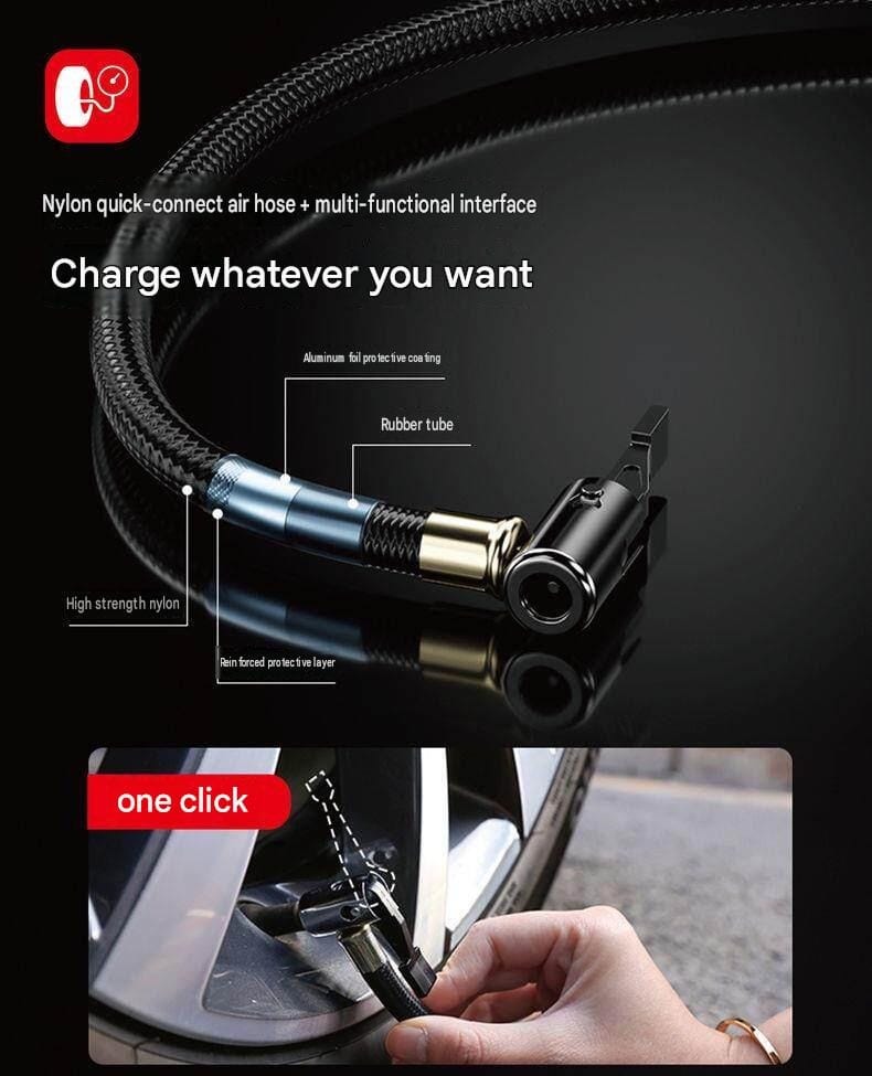 Portable Car Emergency Jump Starter with Air Compressor | Multifunction Battery Booster, Digital Tire Inflator, LED Flashlight, USB Power Bank & Emergency Roadside Kit for Cars, Motorcycles & SUVs - 052266 - image 2