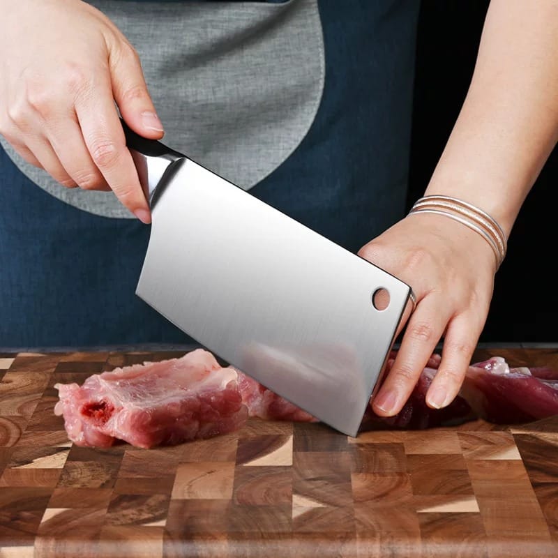 High-Grade Inox Stainless-Steel Cleavers Knife | Eotia Brands Ultra Sharp Chopping Knife for Meat, Fish, Vegetables & Fruits | Comfortable Grip - 416856 - image 3