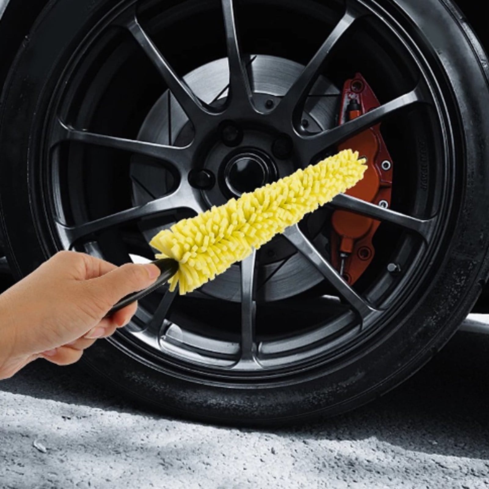 Car Wheel Cleaning Brush Sponge | Soft Rim & Tire Cleaning | Scratch-Free Vehicle Wheel Wash for Alloy Wheels, Tires, Rims, Spokes & Car Detailing - 052255 - image 2